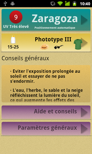 Aperçu de l'application