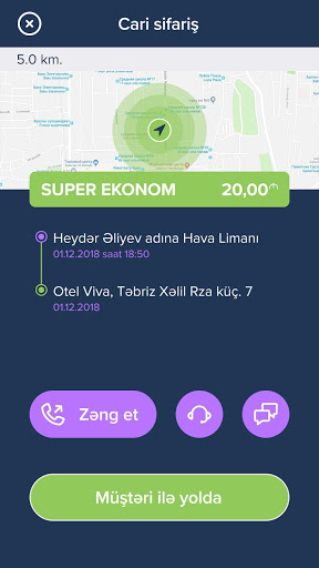 Android application 189 TAXI Sürücü screenshort