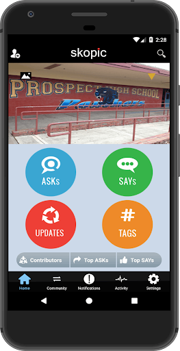 Android application Skopic screenshort
