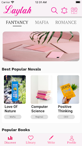 Android application Laylah: Read & Write screenshort