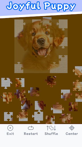 Android application Joyful Puppy Jigsaw Puzzles screenshort