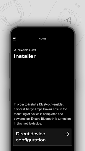 Charge Amps Installer Screen 2