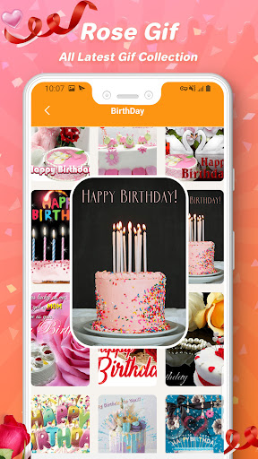 Romantic Stickers Birthday Gif Screen 3