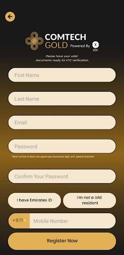 Android application ComTech Gold screenshort