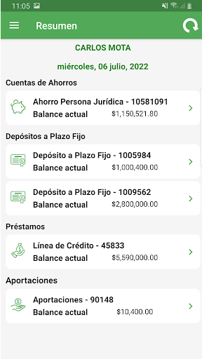 COOPMEDICA App Empresarial Screen 3