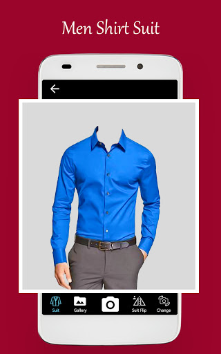 Android application Men formal shirt photo editor screenshort