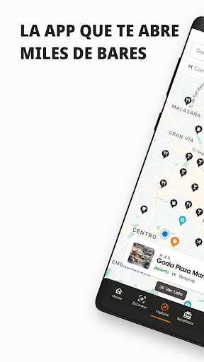 Android application TocaSalir - Busca tu bar screenshort