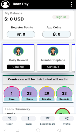 Android application Raaz Pay screenshort