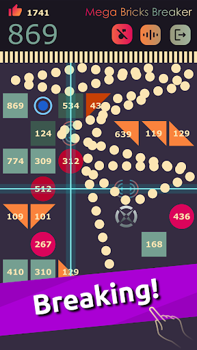 Android application Mega Bricks Breaker screenshort