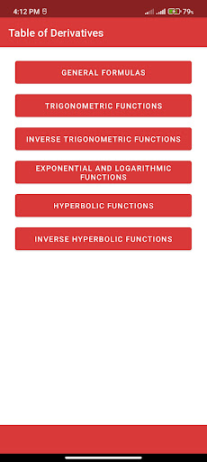 Derivatives Memorizer Screen 2