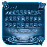 hacker geek keyboard computer dark blue net icon