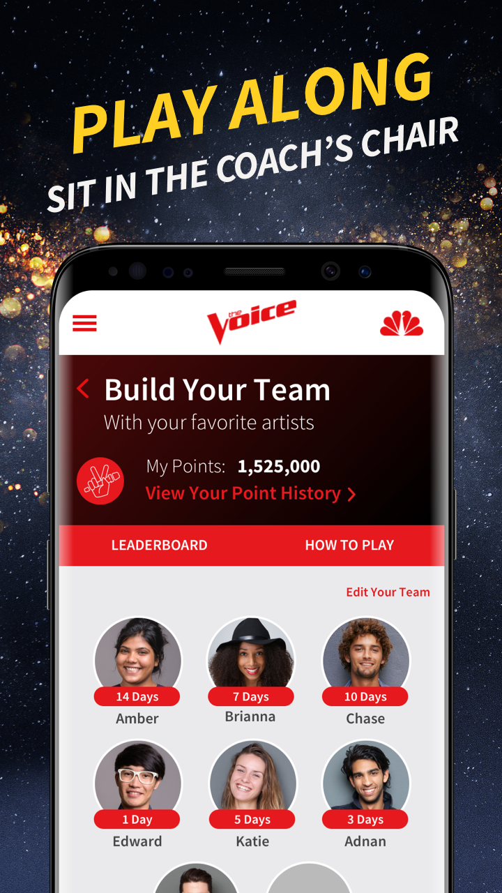 Android application The Voice Official App on NBC screenshort