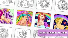 Unicorn Glitter Coloring Pagesのおすすめ画像4