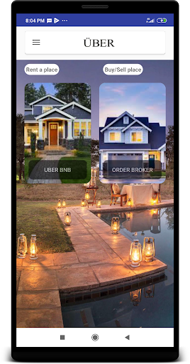 UBER - Travel and Real Estate Screen 2