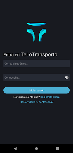 Android application Telotransporto screenshort