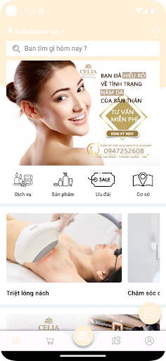 Android application Celia Beauty Lab screenshort