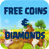Free coins:Hay Day ; Diamonds icon