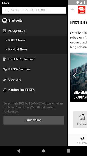 PREFA Group Screen 2