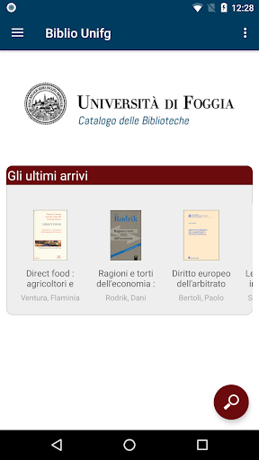 Android application Biblio Unifg screenshort