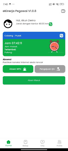 Android application Absensi Bass screenshort