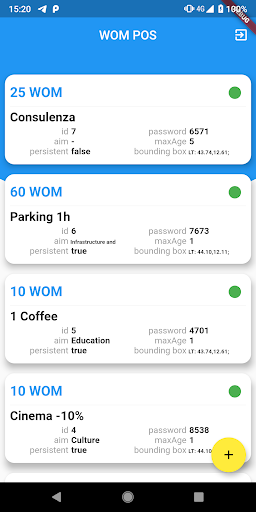 Android application WOM POS screenshort