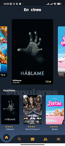 Android application Cartelera screenshort