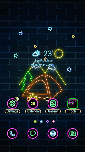 Android application Cozy Camping Neon - Wallpaper screenshort