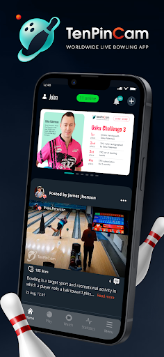 Android application TenPinCam. Live Bowling App screenshort