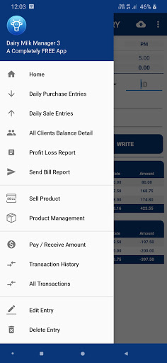 DJS DAIRY: Dairy Management Screen 2