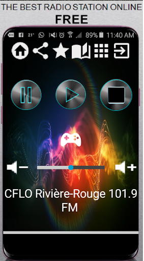 Android application CFLO Rivière-Rouge 101.9 FM CA screenshort