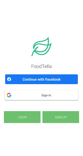 Android application FoodTella screenshort