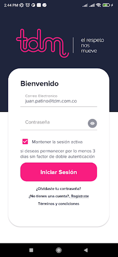 TDM Clientes Screen 2