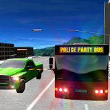 Crime City Police Party bus 3D icon