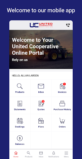 Android application United Cooperative Portal screenshort