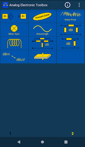 Electronic toolbox Screen 2