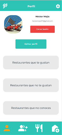 Android application BistroBuds screenshort