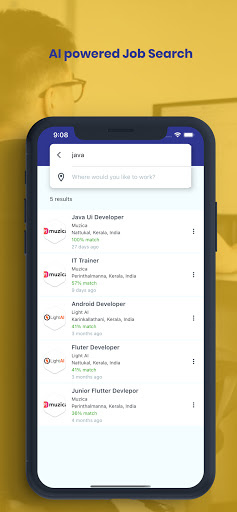Android application Gigmix Job Recruitment Tool screenshort