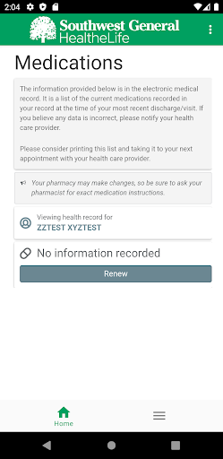 Southwest General Healthelife Screen 3