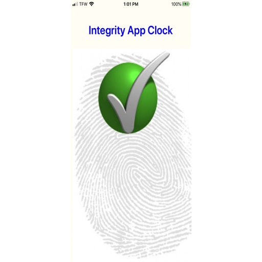 Integrity TimeTrust App Clock logo