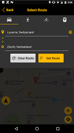 On the Way, a travel planner Screen 2