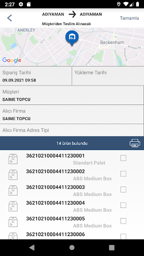 Android application ABS Transport screenshort