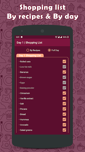 Diet plan for 7 days (only 120 Screen 3