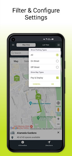 Android application Gibraltar Parking screenshort
