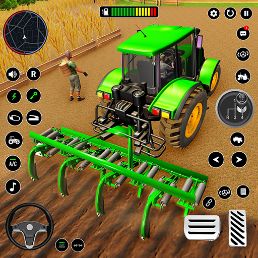 Real Tractor Farming Game 2023 logo