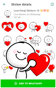 Screenshot 13 Emoji de amor para WhatsApp android