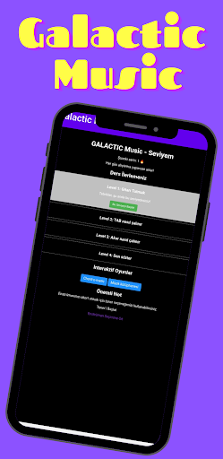 Android application Galactic Music-Enstrüman Öğren screenshort