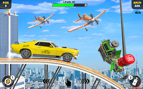 Mega Ramp Stunt Car Crash Game