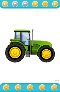 tractor cars - coloring book