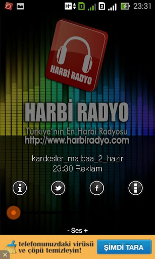 Android application Harbi Radyo screenshort