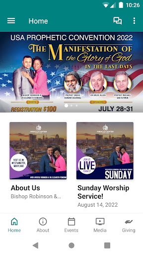 Android application CMFI Miracle Center screenshort